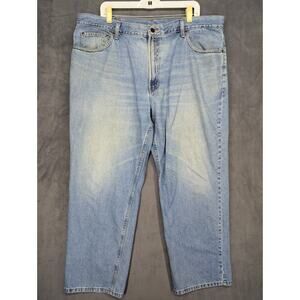 LL Bean Classic Fit Jeans Blue Denim Mens Size 42x30 Cotton